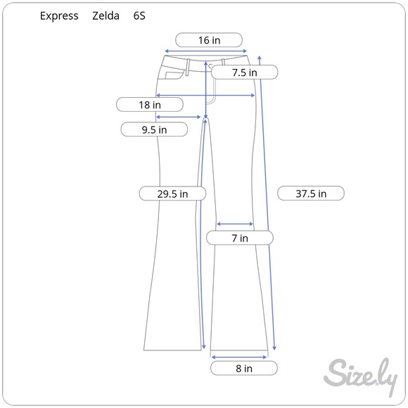 “Zelda” Ultra Low Rise “Barely Boot” Jeans { Express } - Picture 8 of 8